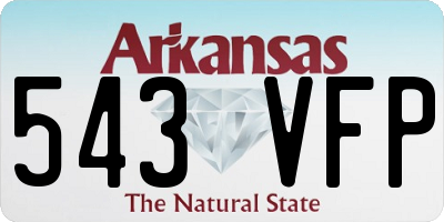 AR license plate 543VFP