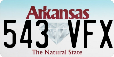 AR license plate 543VFX