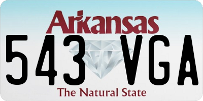 AR license plate 543VGA