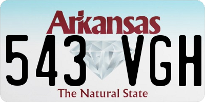 AR license plate 543VGH