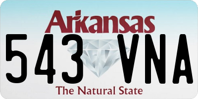 AR license plate 543VNA