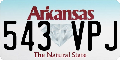 AR license plate 543VPJ