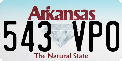AR license plate 543VPO