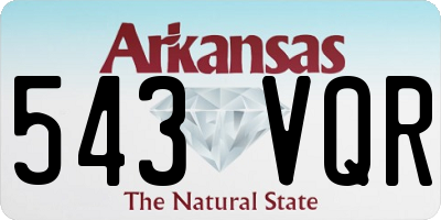 AR license plate 543VQR