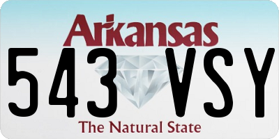 AR license plate 543VSY