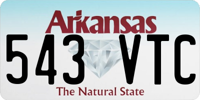 AR license plate 543VTC