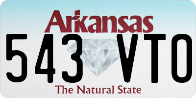 AR license plate 543VTO