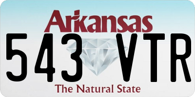 AR license plate 543VTR