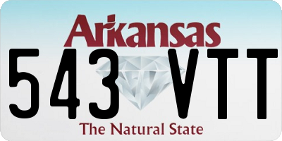 AR license plate 543VTT