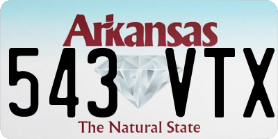 AR license plate 543VTX