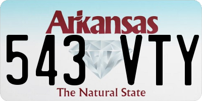 AR license plate 543VTY