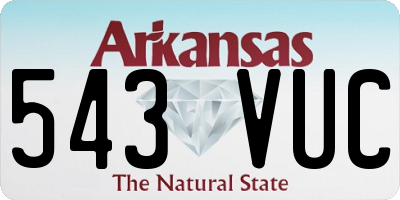 AR license plate 543VUC