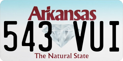 AR license plate 543VUI