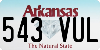 AR license plate 543VUL