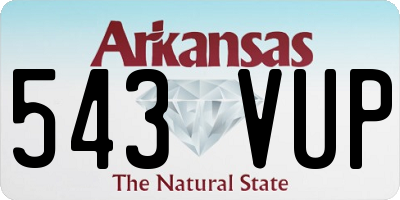 AR license plate 543VUP