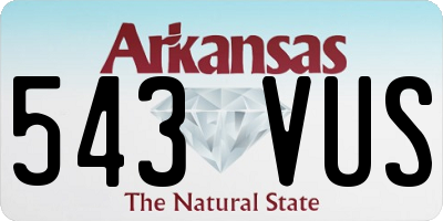 AR license plate 543VUS