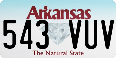 AR license plate 543VUV