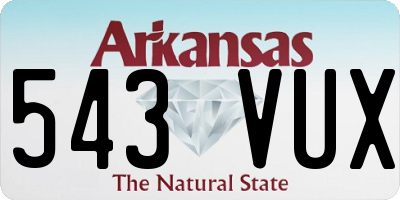 AR license plate 543VUX