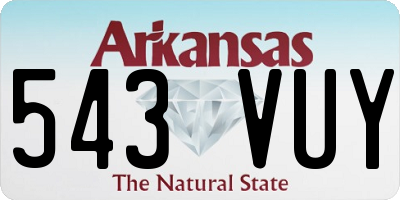 AR license plate 543VUY