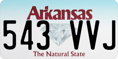 AR license plate 543VVJ