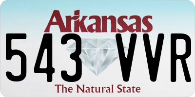 AR license plate 543VVR