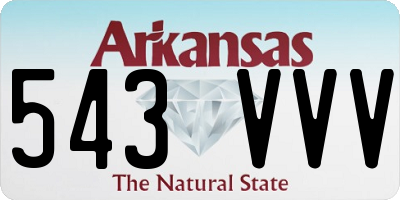 AR license plate 543VVV