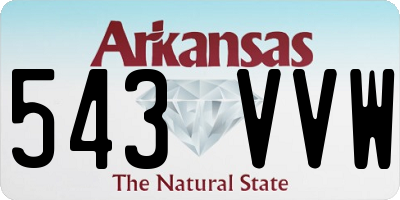 AR license plate 543VVW