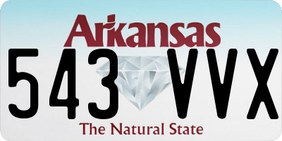 AR license plate 543VVX