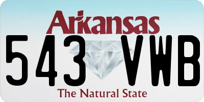 AR license plate 543VWB