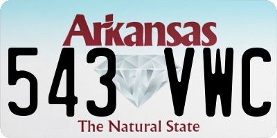 AR license plate 543VWC
