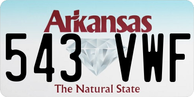 AR license plate 543VWF