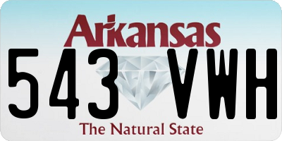 AR license plate 543VWH