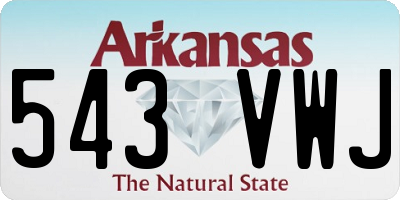 AR license plate 543VWJ