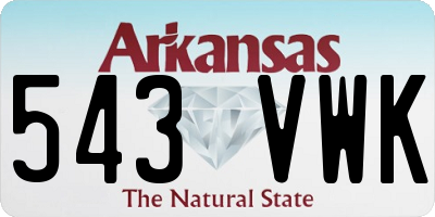 AR license plate 543VWK