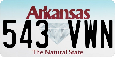 AR license plate 543VWN