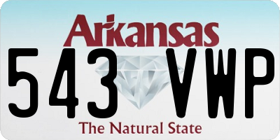 AR license plate 543VWP