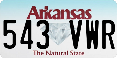 AR license plate 543VWR