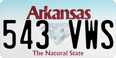 AR license plate 543VWS