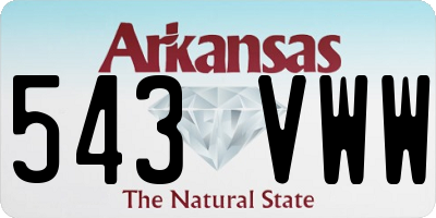 AR license plate 543VWW