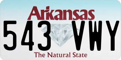 AR license plate 543VWY