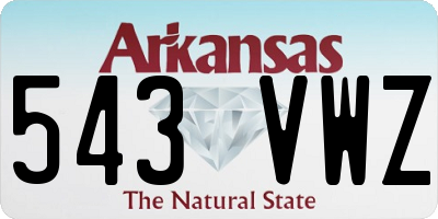 AR license plate 543VWZ