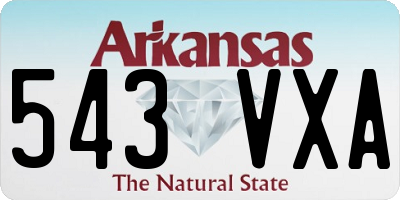 AR license plate 543VXA