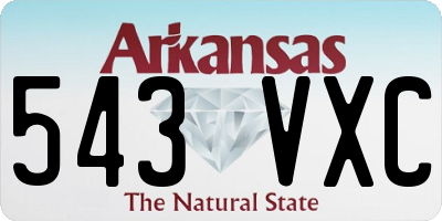 AR license plate 543VXC