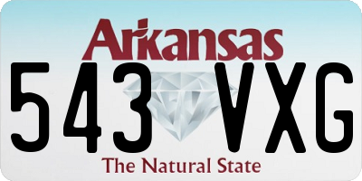 AR license plate 543VXG
