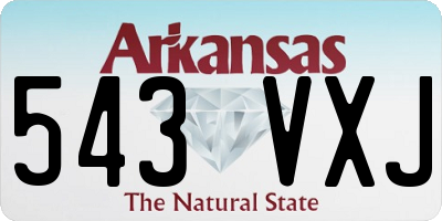 AR license plate 543VXJ