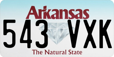 AR license plate 543VXK