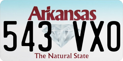 AR license plate 543VXO