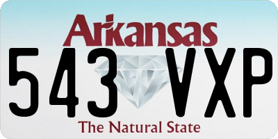 AR license plate 543VXP