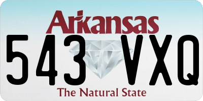 AR license plate 543VXQ