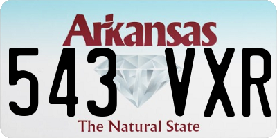AR license plate 543VXR